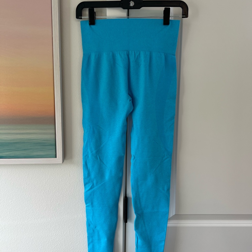 Aoxjox Blue High-waisted Contour Leggings